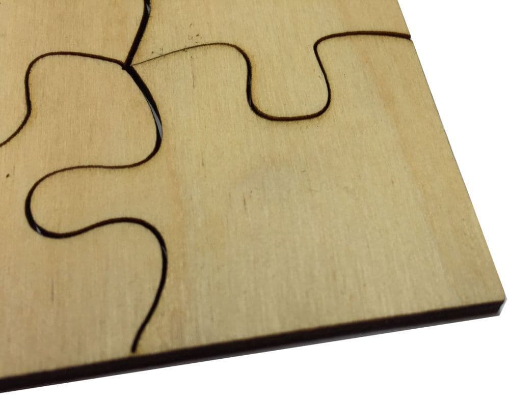 16 Piece Blank Wooden Jigsaw Puzzle Blank - 3 sizes to choose from